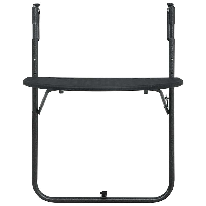 Aulani Foldable Plastic Balcony Table, Black