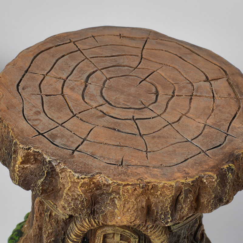 Tabouret de jardin fantaisiste 11,4 po, statue en oxyde de magnésium pour patio et cour