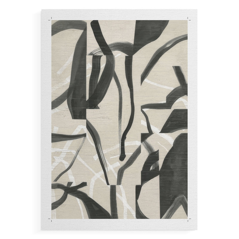 Ink Maze I - Impression sur toile seulement - NON CADRE, H 18 po x l 12 po