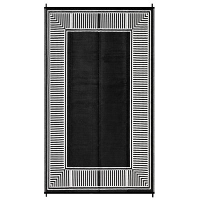 Outdoor Rug Waterproof All-Weather RV Awning Mat, Modern Neutral Plastic Straw Outside Camping Rug for Large Patio, Deck, Backyard