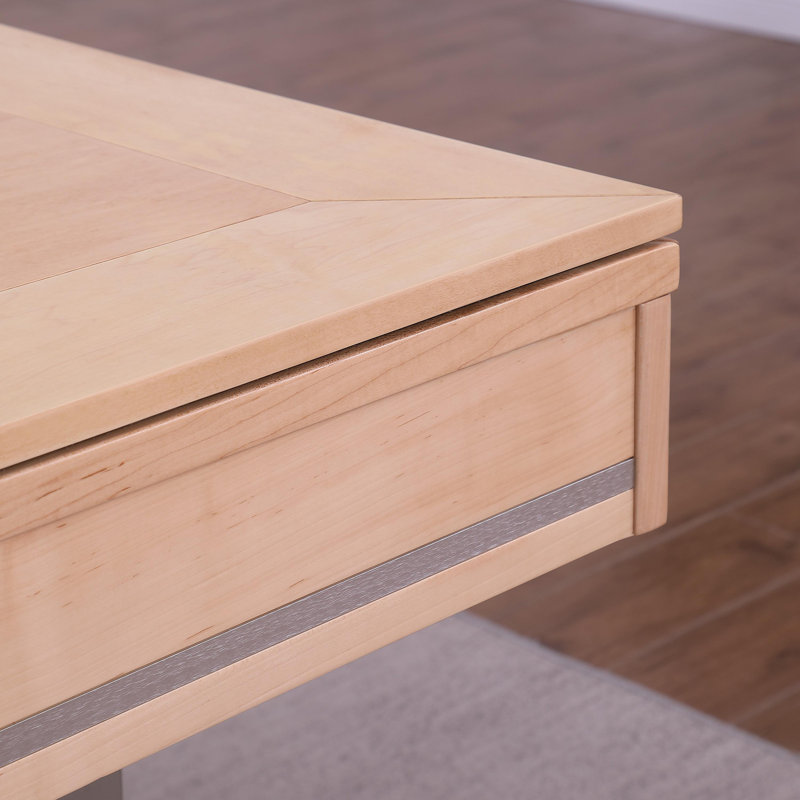Table de billard en bois massif avec plateau de salle à manger Harmony, Bleu électrique, Chêne Naturel, 8'