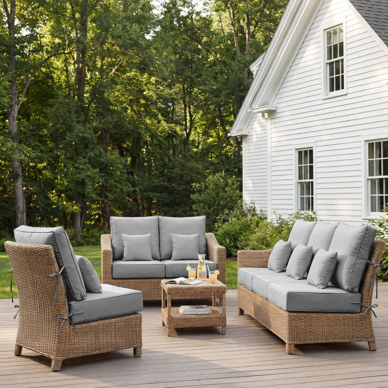 Outdoor Chair Cushions 24 x 24  x 6  Inch, Outdoor Replacement Cushion Set of 6, Back & Seat Patio Cushions for Outdoor Furniture,  Weather Resistant Patio Chair Cushions with Removable Cover and Straps, Gray
