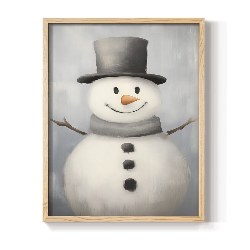 Christmas Holiday Art -Series 2-CCIX Framed Print - Solid Wood, Naturel, H 11 po x l 9 po