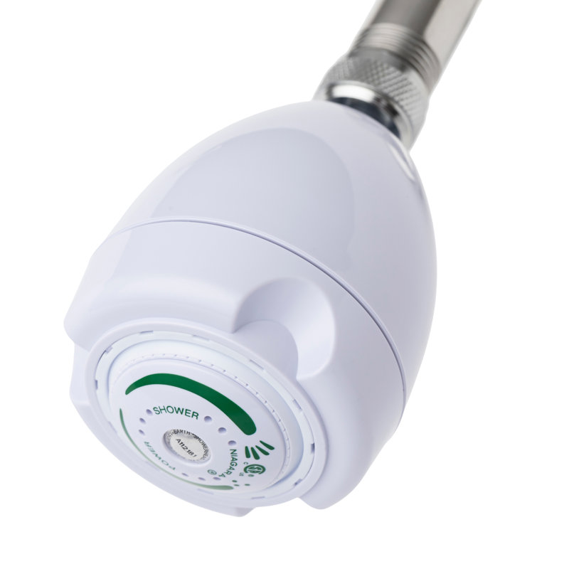 White Polycarbonate Small Round Fixed Shower Head