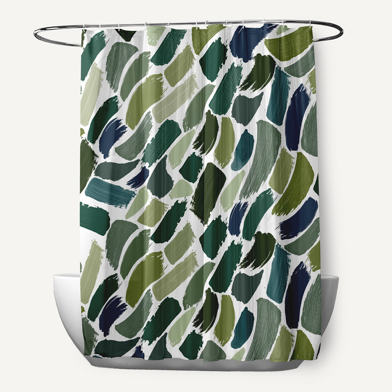 Rideau de douche simple Alfarata, Vert