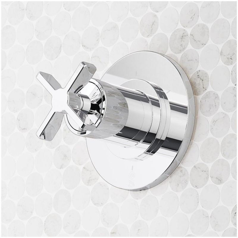 Vassor Thermostatic Shower System With Hand Shower - Brushed Gold, Chrome
