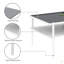 Table basse rectangulaire avec plateau en verre trempé gris et pieds dorés, table moderne pour le salon-934729501