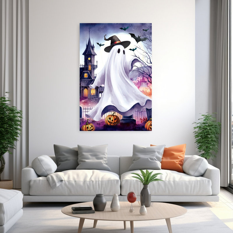 Art contemporain de chauve-souris Witchy Ghost, H 60 po x l 40 po