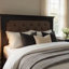 Ensemble de chambre à coucher grand lit, rangement de tiroir, gris, ensemble de 5 pièces avec 2 tables de chevet, commode et miroir-128121141