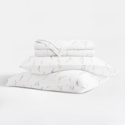 Ensemble de draps 100% satin de coton rétro