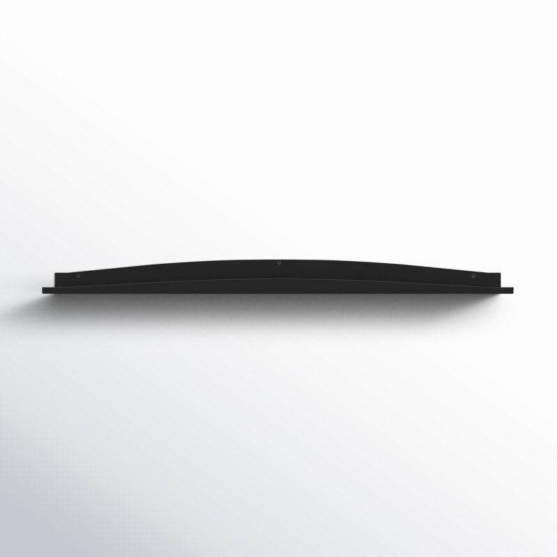 Ronella Metal Floating Wall Display Shelf, Black, 2.5" H x 36" W x 6" D