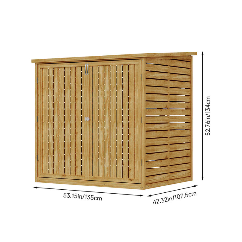 Outdoor Trash Bin Storage Shed