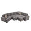 Canapé modulaire surdimensionné en U surdimensionné, grand canapé rembourré moderne avec méridienne extra large pour la maison, appartement, bureau, ébène