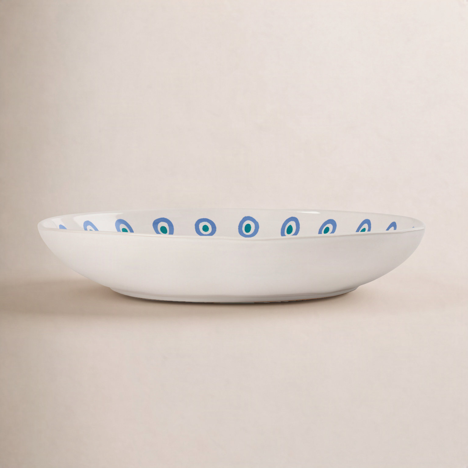 Summer Bliss Serving Bowl, Lobster White