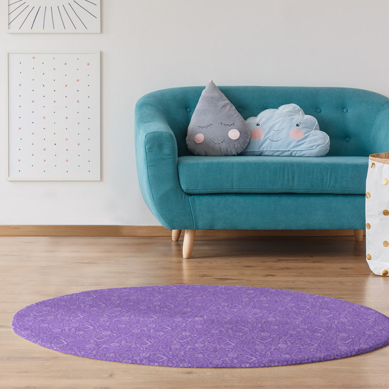 Chenille Indoor Rug, Round 5'