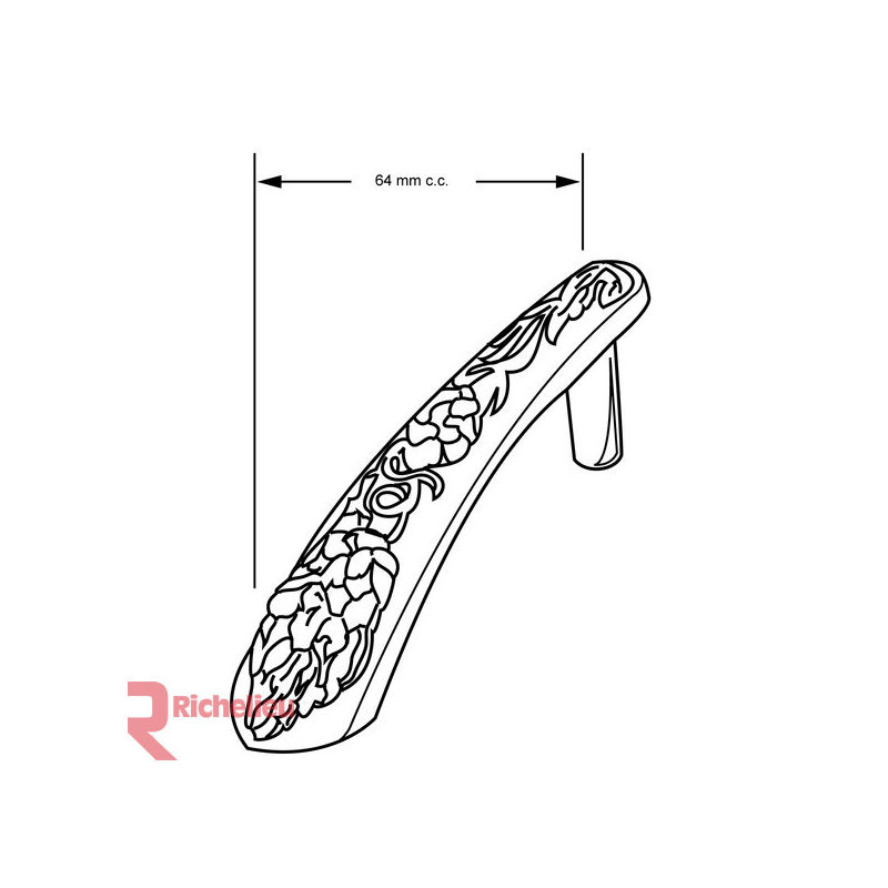 Poignée arche 2,5312 po Expression, Antique English