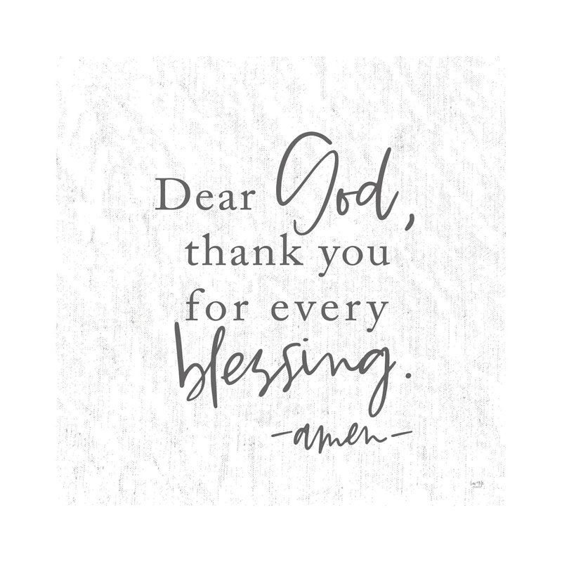 Thank You For Every Blessing by Lux + Me Designs - Wrapped Canvas Print, 93.98 cm H x 93.98 cm W x 3.175 cm D