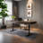 Solid wood electrically adjustable computer desk-114198599