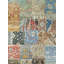 Tapis décoratif multicolore à motif patchwork rétro de la collection Barcelona-527982667