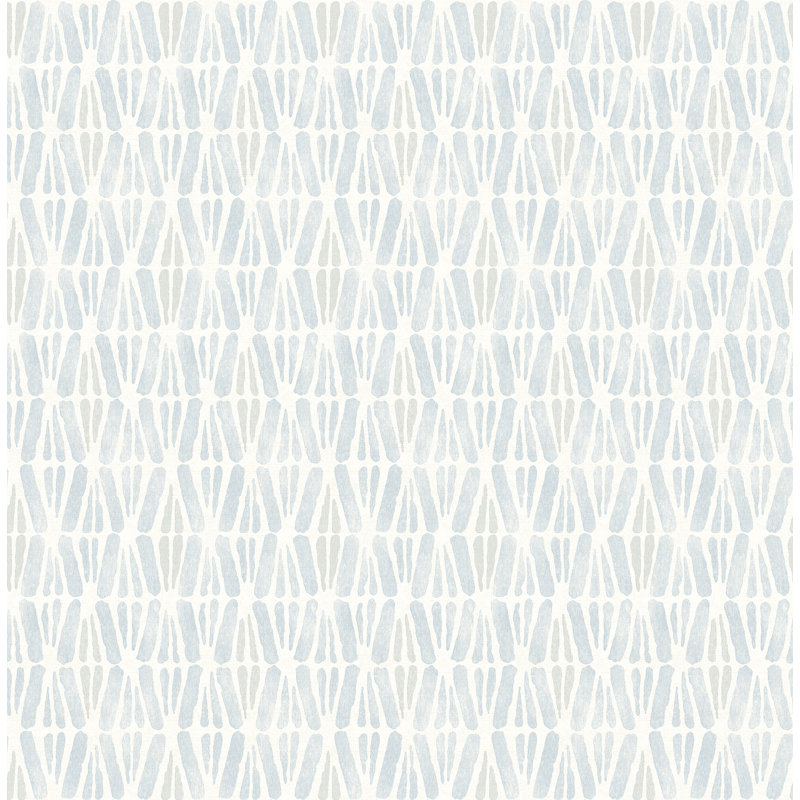 Papier peint géométrique Nabi, Bleu clair