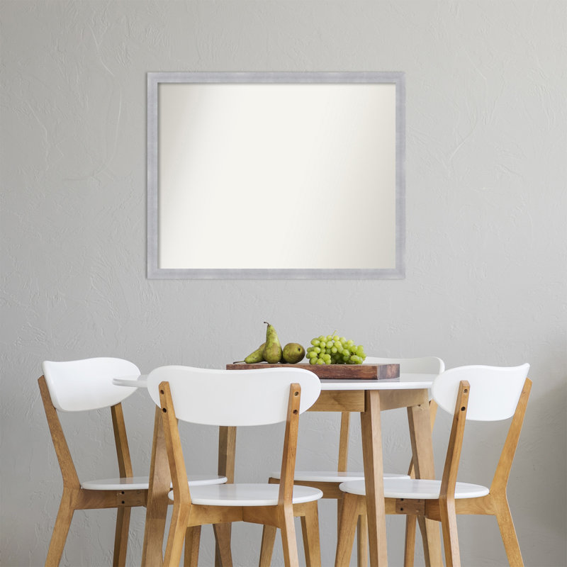 Grace Narrow Non-Beveled Wall Mirror, H 24 po x l 30 po, Nickel brossé