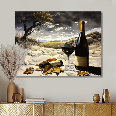 Wine Wisdom By The Vineyard I - Food & Beverage Metal Wall Decor, Wine Metal Print