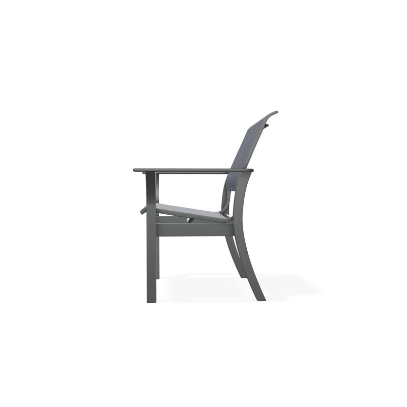 Leeward Outdoor Dining Chair, Collect Indigo, Graphite