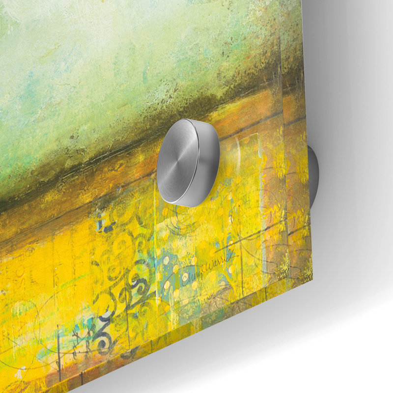 «On The Horizon» par Cheryl Warrick, art mural en verre acrylique, H 12 po x l 36 po