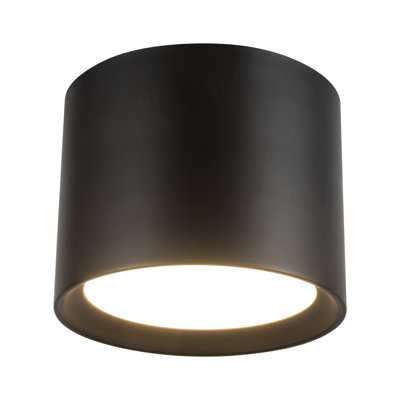 Uma 9-in Black dimmable LED Semi-Flush Mount