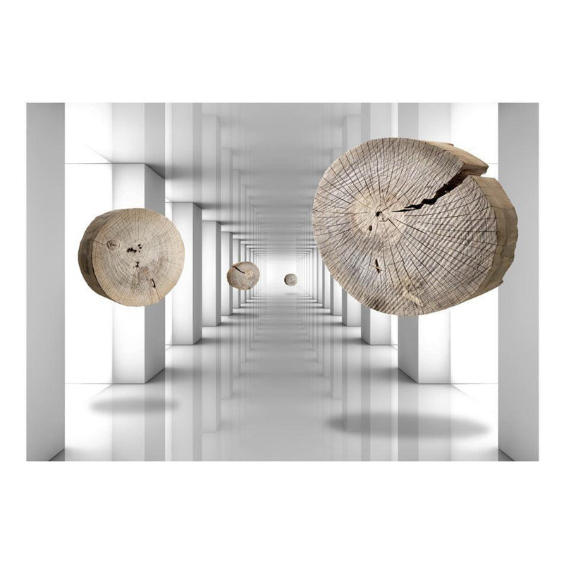 Peel & Stick 3D Illusion Wall Mural - Inventive Corridor - Removable Wall Decals, 27" L x 38" W