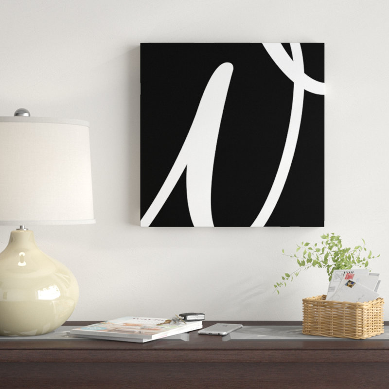 « the type », art textuel sur toile en noir et blanc, H 18 po x l 18 po x P 1,5 po, R