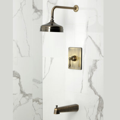 Robinet de baignoire et de douche à pression équilibrée à poignée simple Kingston Brass