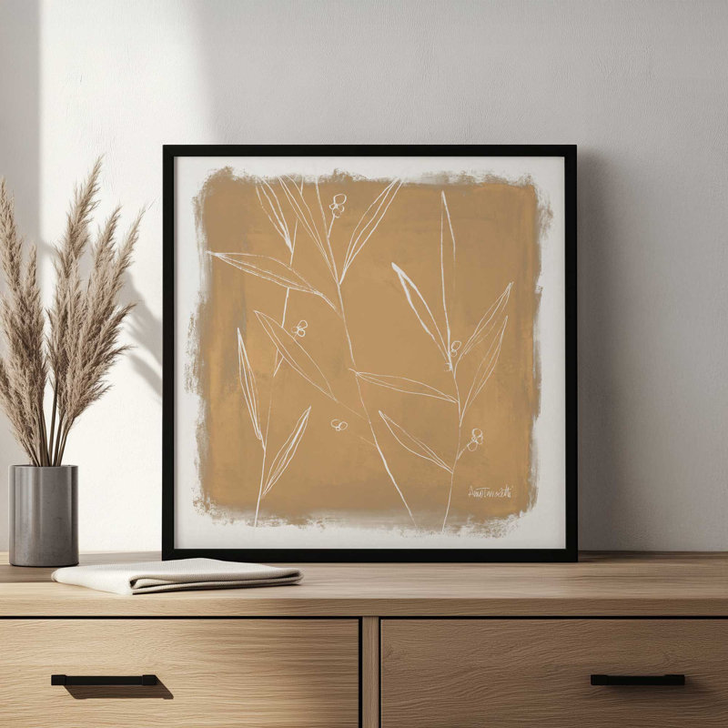 «Leaf Lines I» par Anne Tavoletti, reproduction d'art, H 30 po x l 30 po, Blanc