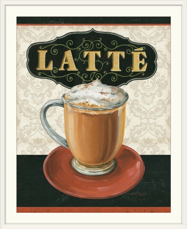 « ii » par lisa audit Coffee Moment, H 23 po x l 20 po x P 1 po, Cadre blanc