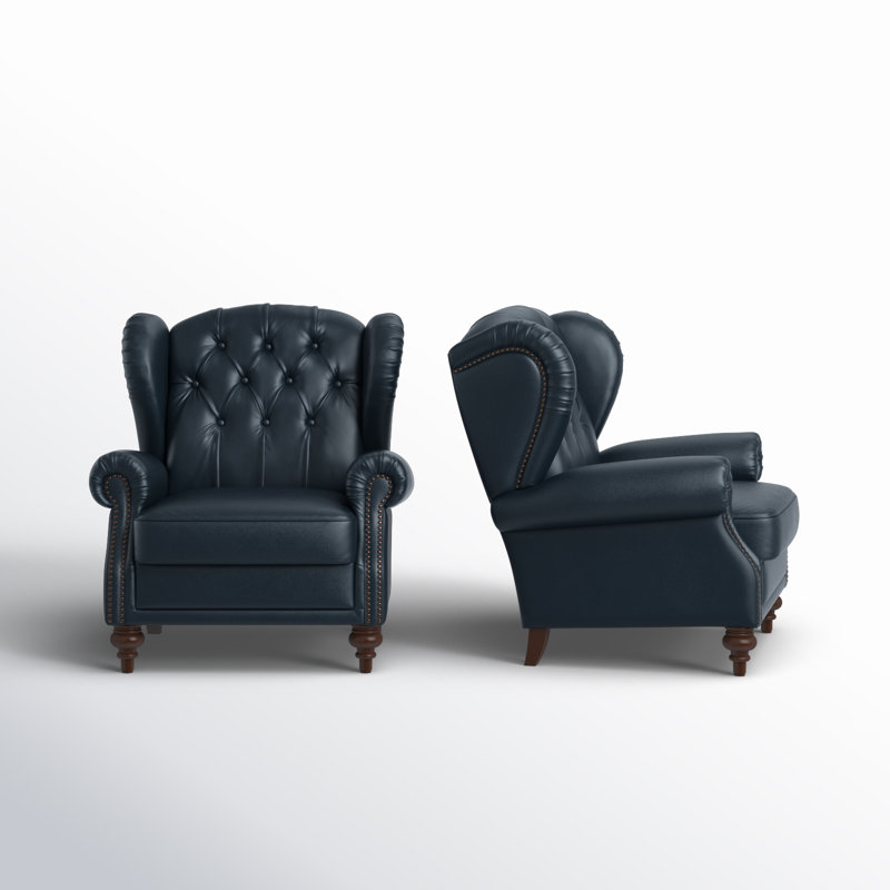 Amyri Upholstered Accent Chair, Navy