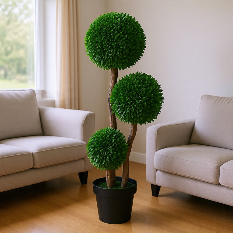 Arbre topiaire en buis artificiel Farah, H 43,3 po x l 11,8 po x P 11,8 po