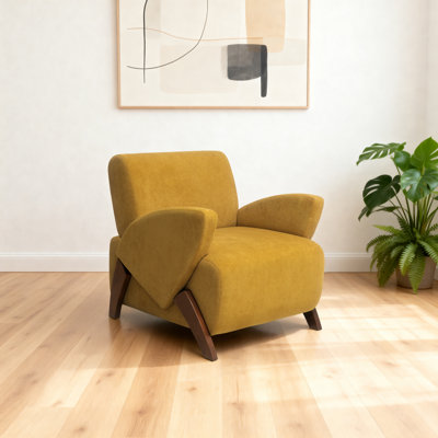 Velours élégant en velours avec pieds en bouleau, conception ultra-compacte pour espaces modernes et sièges confortables
