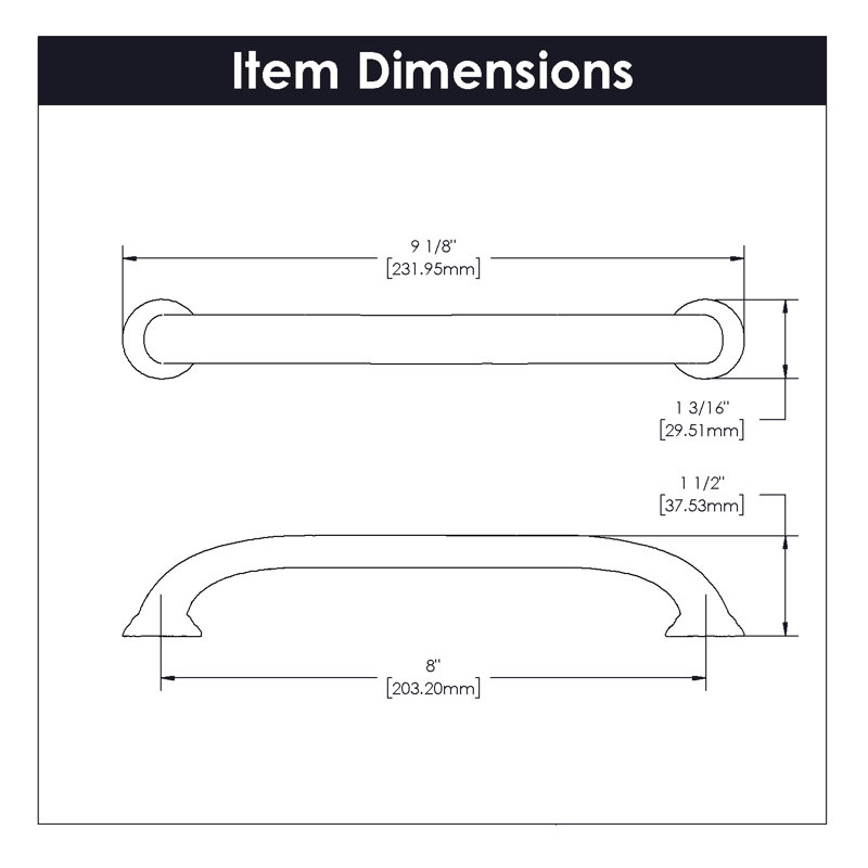 8" Center Appliance Pull Multipack, Oil-Rubbed Bronze Highlighted