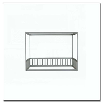Lit en bois d'hévéa avec clôture Canopy