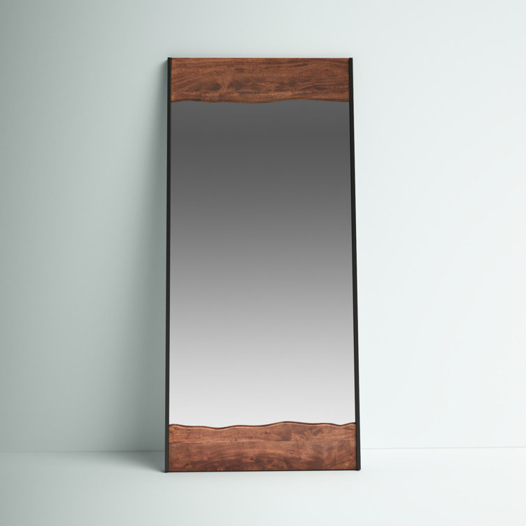 Live Edge Wood and Metal Full Length Mirror