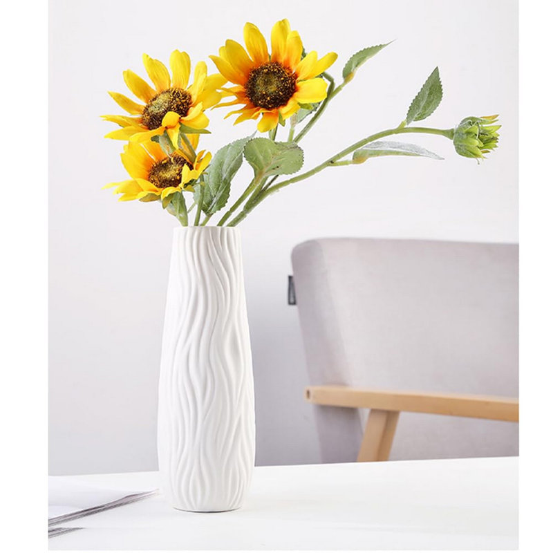 Vase en céramique blanc 8,4 "