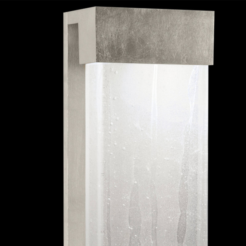 Applique de cuisson en cristal, H 24 po x l 7 po x P 4 po, Transparent, gris
