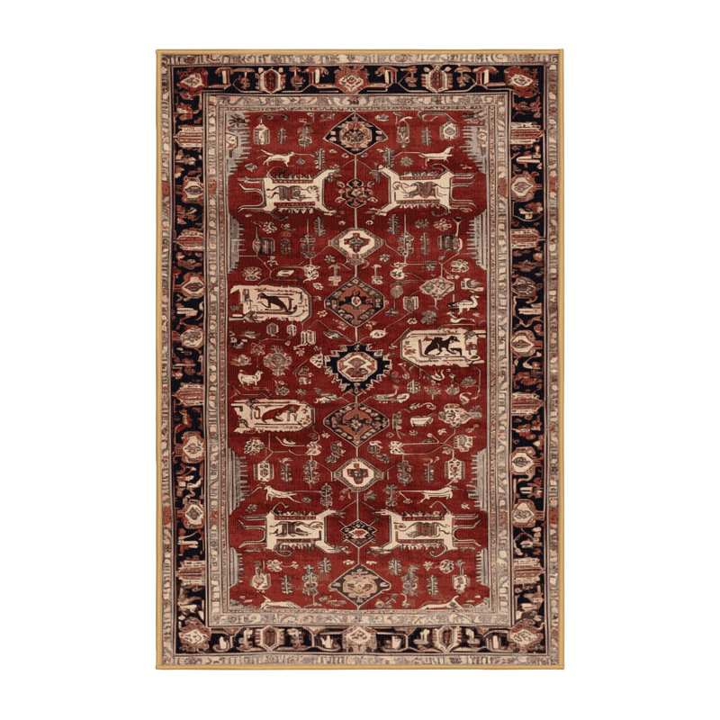 Tapis brun lavable à la machine, Rectangle 6' x 9'