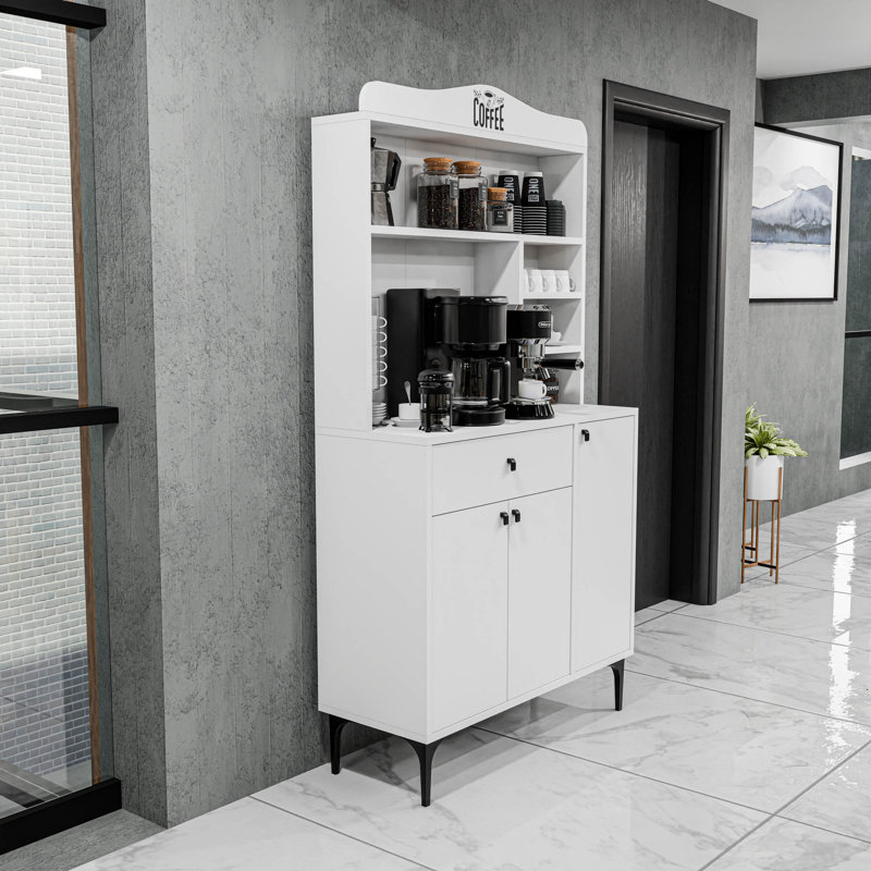 Kaleva 156cm Kitchen Pantry, White