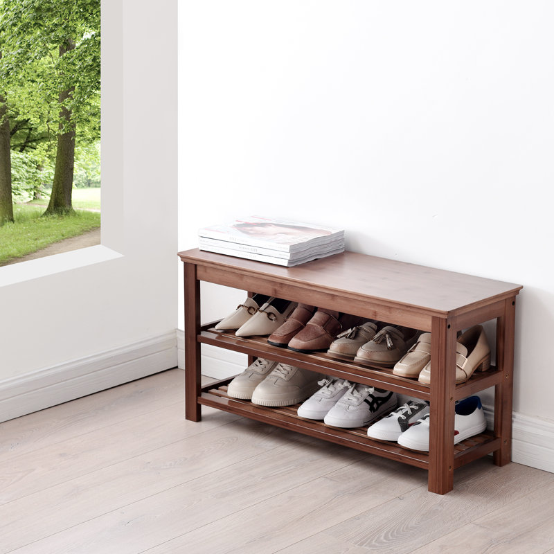 Wood Storage Bench, 41.9cm H x 80cm W x 28.4cm D