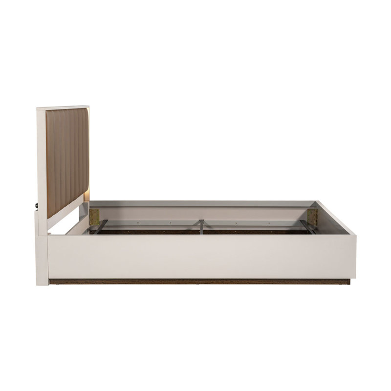 Pavira Walnut Upholstered Bed