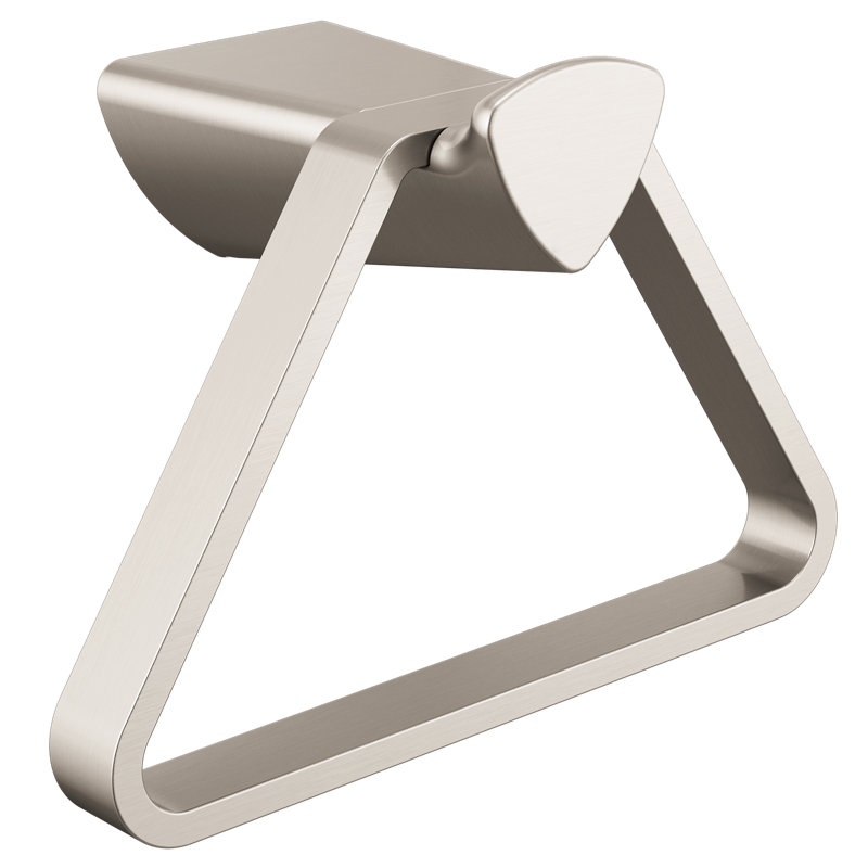 Zura Triangular Wall Mounted Towel Ring, Stainless
