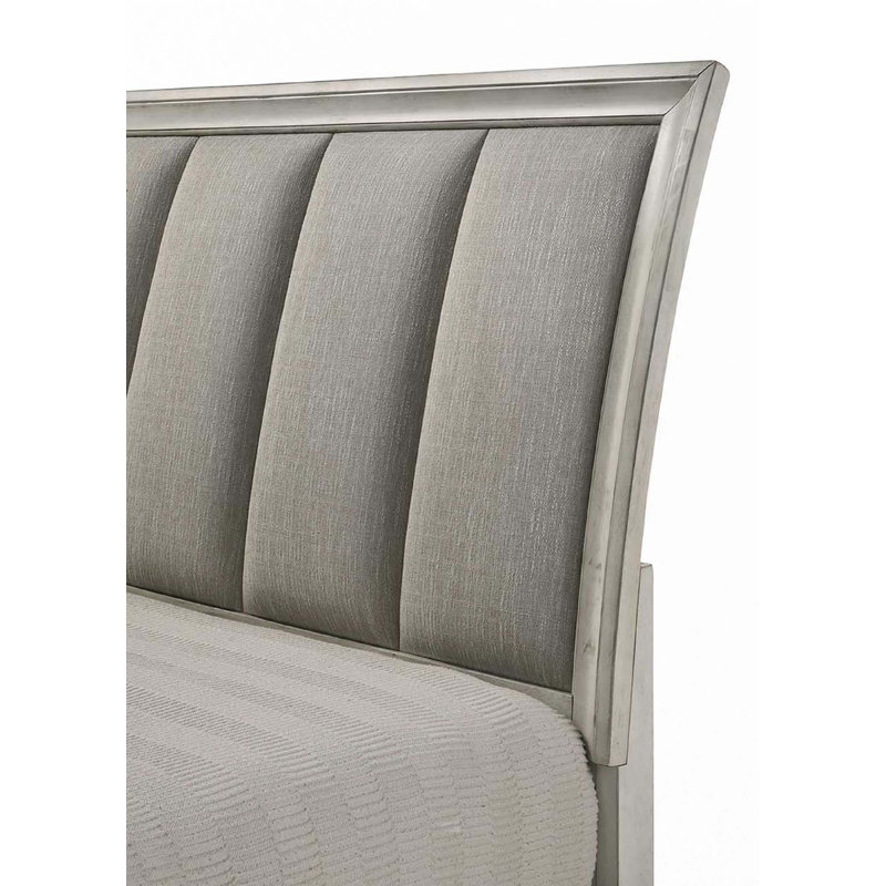 Lit plateforme avec rangement 1pc, Grand, Blanc antique