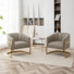 Fauteuil demi-tonneau rembourré l 30 po Romy