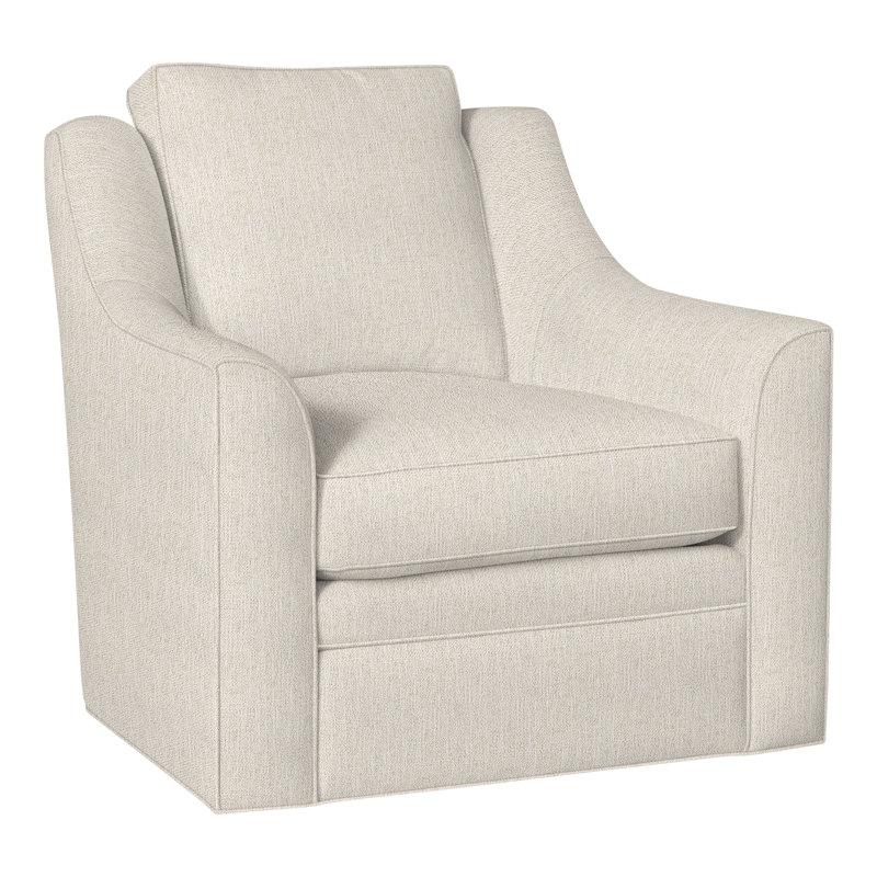 American Bungalow Nicholas Barrel Back Swivel Chair, Instant Parchment